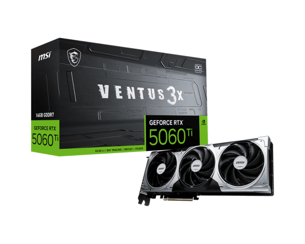 Tarjeta de Video MSI RTX 5060 TI 16G Ventus 3X OC