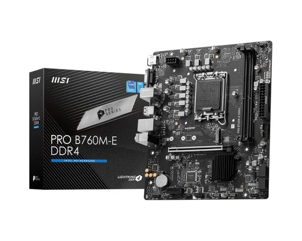 Placa Madre MSI PRO B760M-E DDR4 - LGA1700, M-ATX