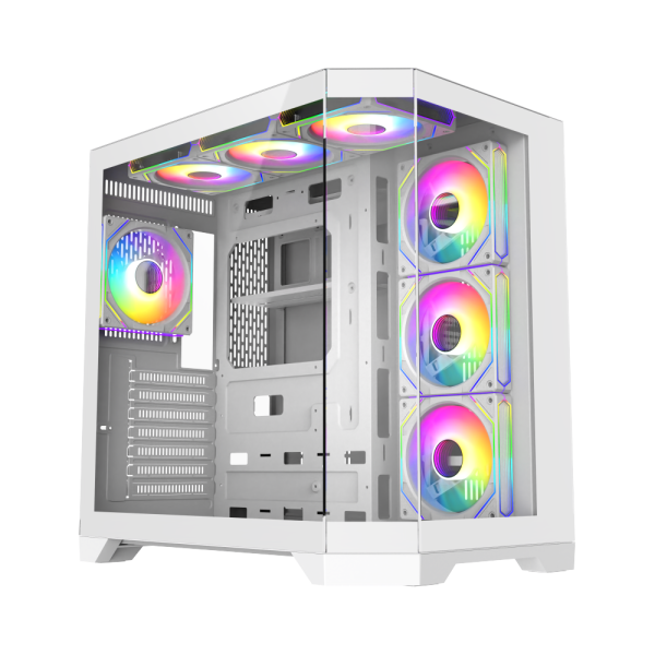 Gabinete Gamer Gamemax HYPE-A White + 4 Ventiladores