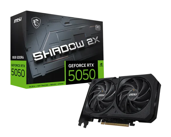 Tarjeta de Video MSI RTX 5050 8G SHADOW 2X OC
